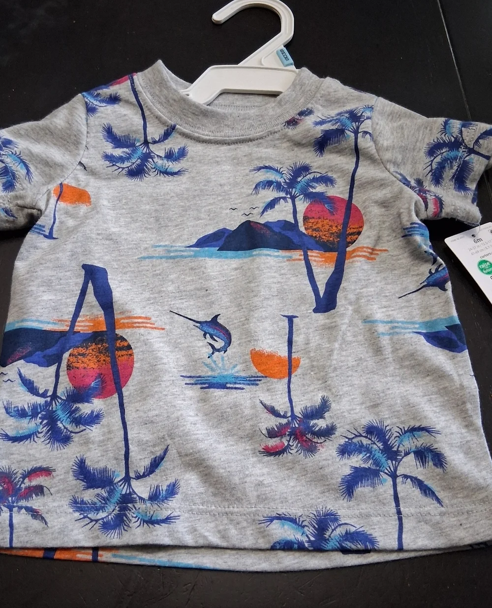 NWT Carters 2 Piece Shirt  & Romper Set   Size 6mo